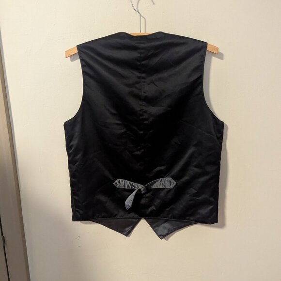 Y2K RockSteady Vest Ska Retro Rockabilly Punk Rock Pinstripe Zipper Pockets - Picture 4 of 6